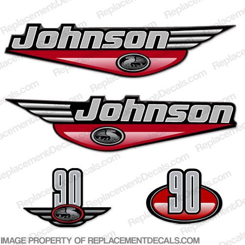 Johnson 90hp Decals (Red) - 2000 INCR10Aug2021