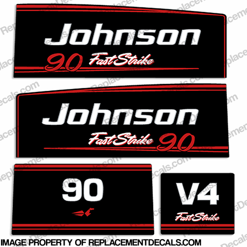 Johnson 90hp V4 Fast Strike Decals faststrike, 90, INCR10Aug2021