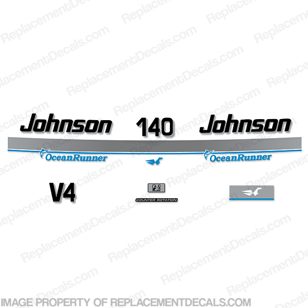 Johnson 140hp V4 OceanRunner Decals ocean runner, ocean-runner, INCR10Aug2021