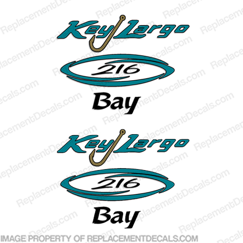 Key Largo 216 Bay Boat Center Console Decals (Set of 2) keylargo, key-largo, INCR10Aug2021