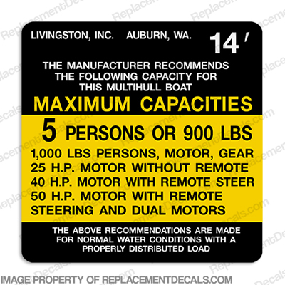 Livingston Capacity Decal - 5 Person INCR10Aug2021
