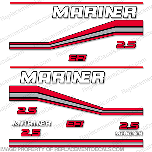 Mariner 2.5L Performance EFI Decal Kit 1990-1997 2.5, 1990, 1991, 1992, 1993, 1994, 1995, 1996, 1997, 92, 91, 90, 93, 94, 95, 96, 97, INCR10Aug2021