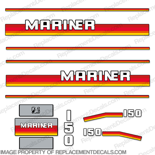 Mariner 150hp Decal Kit - 1990s INCR10Aug2021