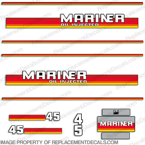 Mariner 1985 45hp Decal Kit  INCR10Aug2021