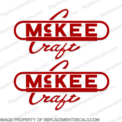 McKee Boats Logo Decal - Any Color! (Style 2) Set of 2 INCR10Aug2021
