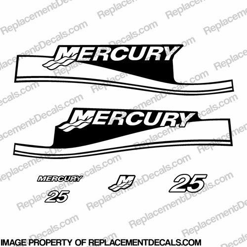 Mercury 25hp Decal Kit - Any Color! INCR10Aug2021