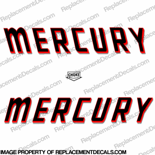 Mercury 1960 100hp - 200hp Decals INCR10Aug2021