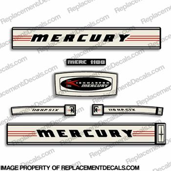 Mercury 1966 110HP Outboard Engine Decals 