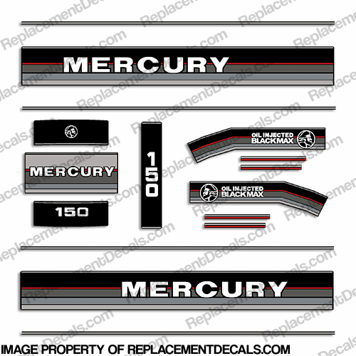 Mercury 1987 150HP Outboard Engine Decals INCR10Aug2021