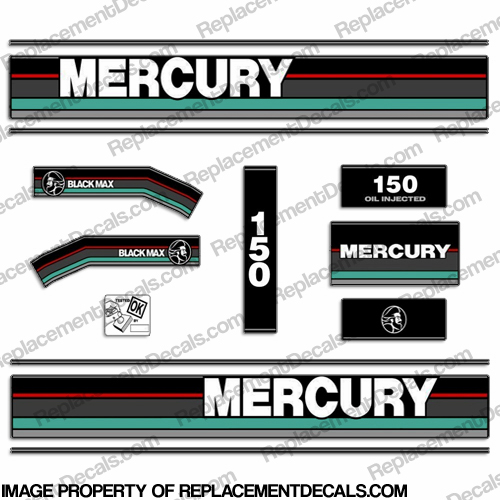 Mercury 1992 150hp Outboard Decals INCR10Aug2021
