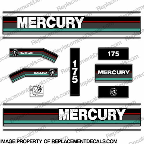 Mercury 1993 175HP Outboard Decals INCR10Aug2021