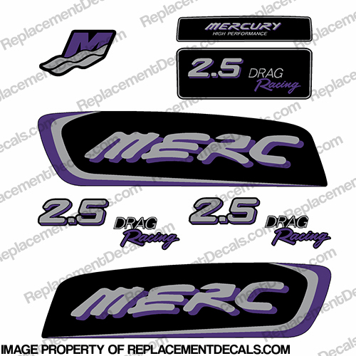 Mercury 2.5 Liter EFI Racing Decal Kit - Custom Purple/Silver INCR10Aug2021