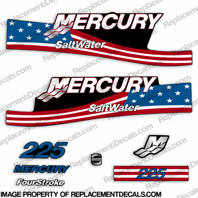 Mercury 225 Fourstroke Saltwater Decals - Flag INCR10Aug2021