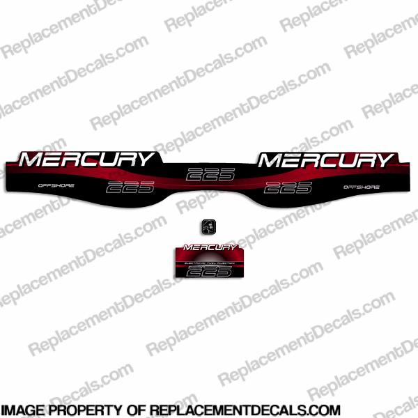Mercury 225hp Offshore Decal Kit - Red INCR10Aug2021