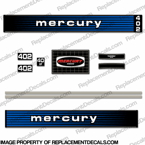 Mercury 1978 40HP Outboard Engine Decals INCR10Aug2021