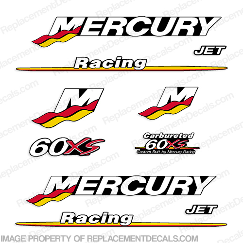 Mercury Custom 60hp Racing 60xs Decals INCR10Aug2021
