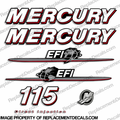 Mercury 115hp "EFI" Decals - 2007-2012 INCR10Aug2021