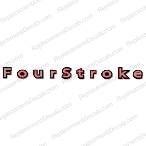 Mercury "Fourstroke" Decal - Red/White INCR10Aug2021