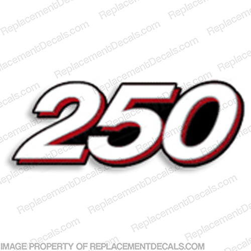 Mercury Verado "250" Decal - Rear Decal INCR10Aug2021