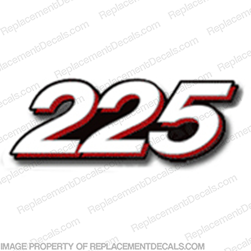 Mercury Verado "225" Decal - Rear Decal  INCR10Aug2021