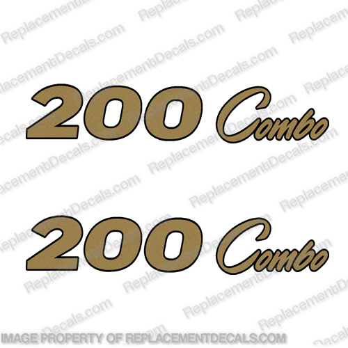 ProCraft "200 Combo" Decals - Set of 2 Gold  procraft, pro-craft, 200, pro, 200combo, craft, combo