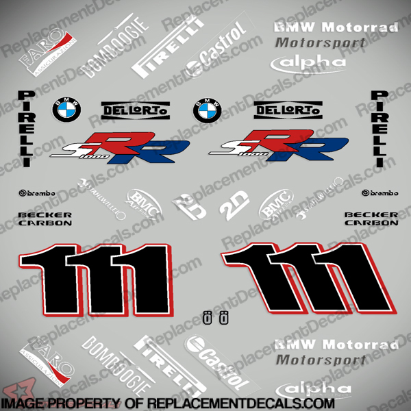 BMW S1000RR Race Replica Decal Kit INCR10Aug2021