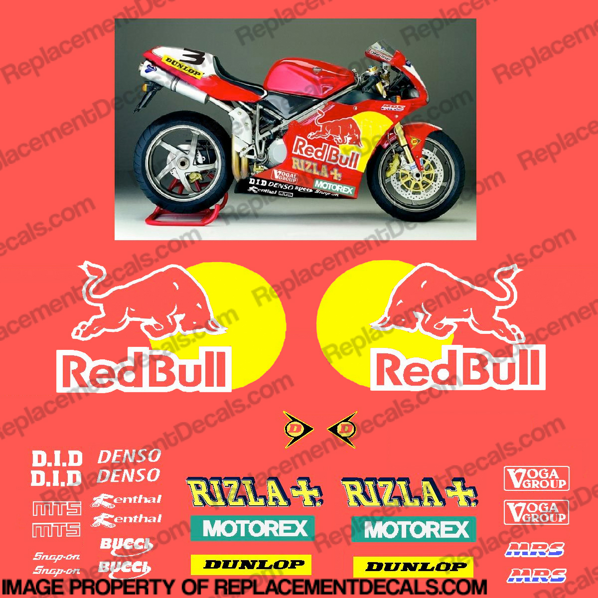 Ducati BSB Redbull Rizla Replica Decals INCR10Aug2021