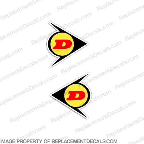 Dunlop Decals (Yellow) - Set of 2 INCR10Aug2021