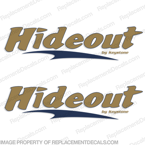 Hideout by Keystone RV Decals Style 2 (Set of 2) hide out, hide-out, INCR10Aug2021