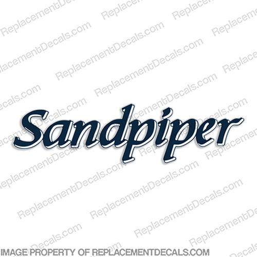 Sandpiper RV Decal - Any Color!  sandpiper, american, cruiser, rv, conversion, van, sticker, label, logo, decal, kit, set, marking, recreational, vehicle, camper, caravan, sand, piper