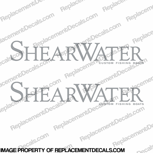 Shearwater Boat Logo Decals (Set of 2) - Any Color! INCR10Aug2021