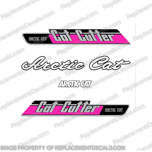 Arctic Cat "Cat Cutter" Snowmobile Decals 1977 - 1981  snowmobile, decals, arctic, cat, cutter, 1972, sled, stickers, kit, 1977, 19978, 1979, 1980, 1981,