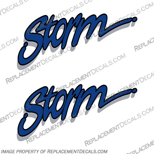 Storm by Fleetwood RV Decals (Set of 2)  south, wind, fleet, wood, south wind, south-wind, fleet wood, fleet-wood, storm, set, of, 2, rv, decals, decal, stickers, motorhome, trailer, travel, 