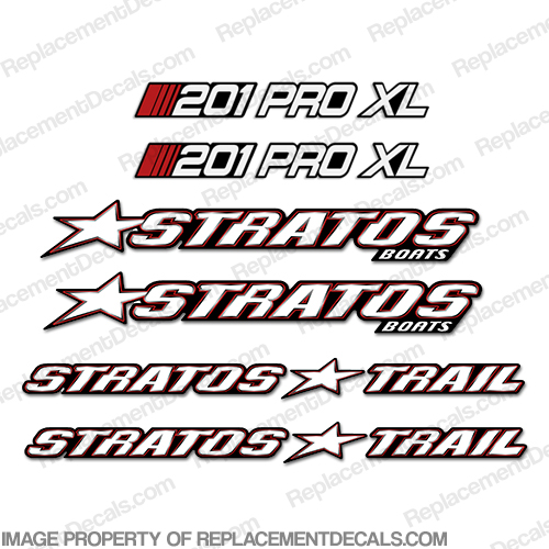 Stratos Boats 201 Pro XL Decal Package INCR10Aug2021
