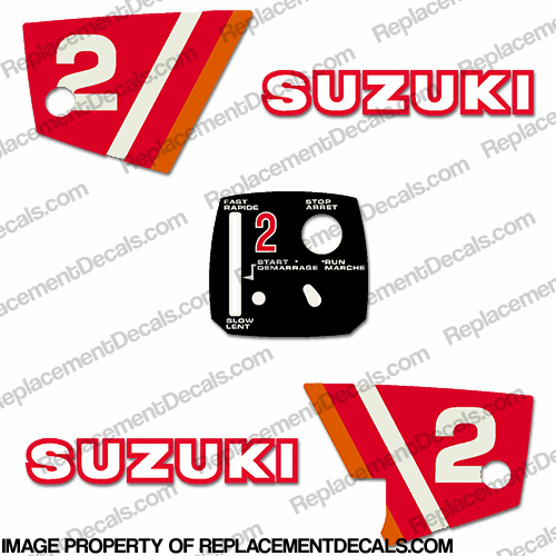 Suzuki 2hp Decal Kit - 1970s INCR10Aug2021