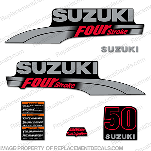 Suzuki 50hp DF50 Decal Kit 2003 - 2009 INCR10Aug2021