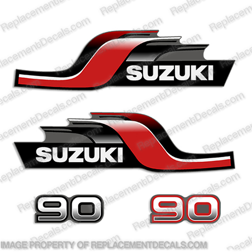 Suzuki DT90 90hp Decal Kit - 1998  suzuki, 88, 98, 99, 00, 1998, 20, hp, outboard, engine, motor, decal, kit, set