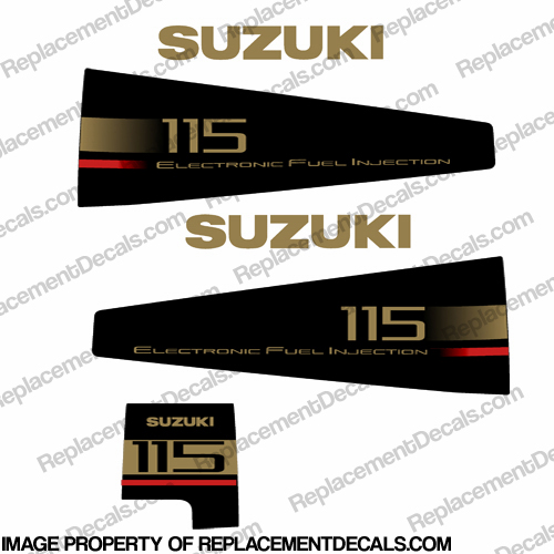 Suzuki 115hp DT115 Decal Kit - 1998 - 2000 INCR10Aug2021