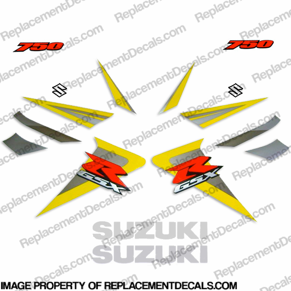 Suzuki GSX-R 750 Full Decals (Yellow) - 2006 