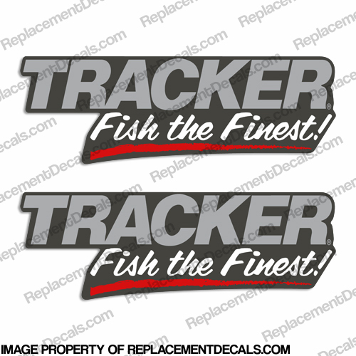 Tracker Boats "Fish The Finest" Decals (set of 2) Fish, the, finest, Bass, tracker, basstracker, INCR10Aug2021