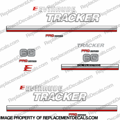 Evinrude 1981 Tracker 60hp Decal Kit - Red INCR10Aug2021