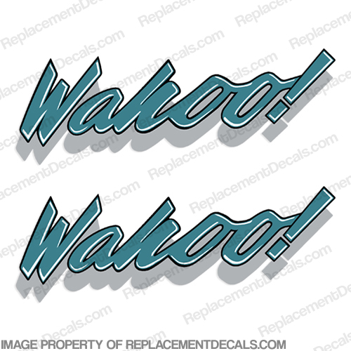Wahoo Boat Logo Decals - 1990 Wahoo Laser (Set of 2) 90, INCR10Aug2021