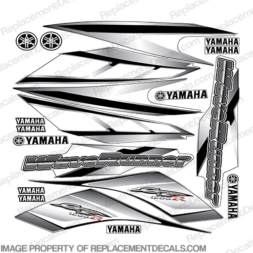 Yamaha 2001 GP1200R PWC Decals - Black/Silver INCR10Aug2021