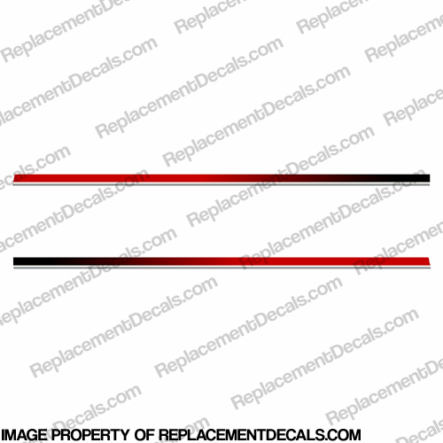 Yamaha HPDI Lower Unit Stripes - Red/Silver INCR10Aug2021