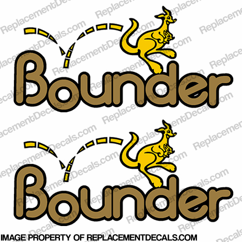 Bounder RV Decals (Set of 2) - Yellow/Gold INCR10Aug2021
