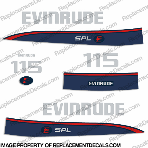 Evinrude 115hp Decal Kit - 1997-1998 115, 97, 98, INCR10Aug2021