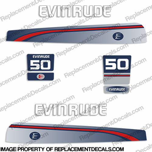 Evinrude 1995-1997 50hp Decal Kit INCR10Aug2021