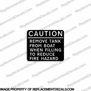 Caution "Remove Tank" Decal INCR10Aug2021