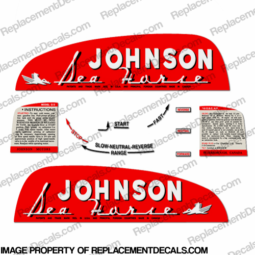 Johnson 1950 10hp Decals (QD-10) INCR10Aug2021