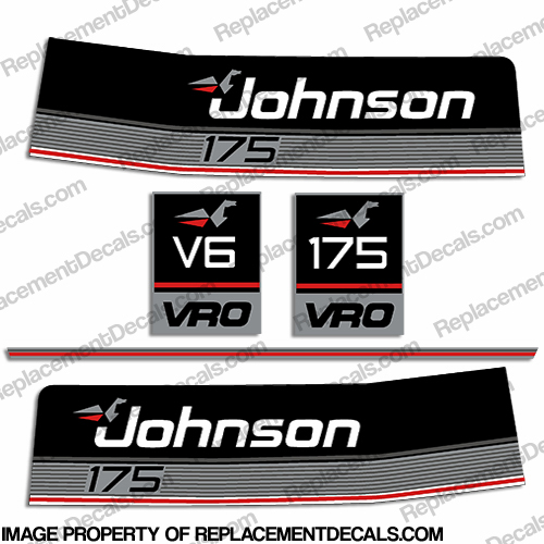 Johnson 1986 175hp VRO Decal Kit INCR10Aug2021